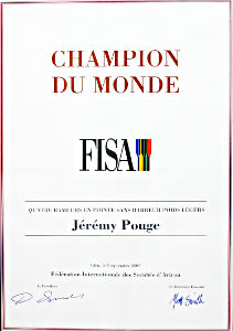 Jérémy Pouge - Champion du monde 2008 à Gifu